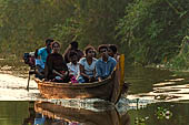 Kerala backwaters, our three hours neighborhood tour in the narrow canoe towards Vembanad Lake and along one of the  narrow canal running near our guest house at Kumarakom. 